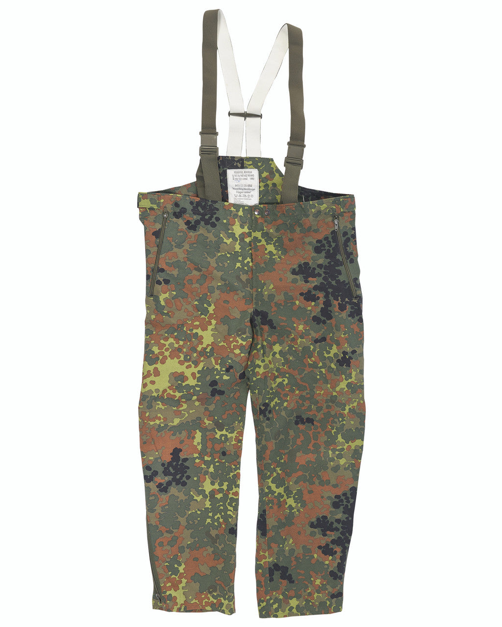 German Flecktarn Wet Weather Suspenders LIKE NEW