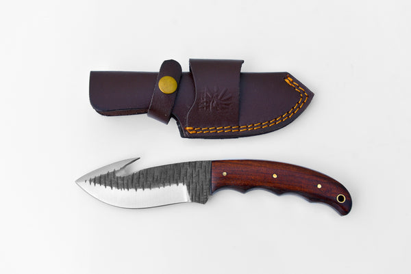 Hand Forged CUSTOM CARBON BLADE " Gut Hook SKINNER" BY TITAN TC-017
