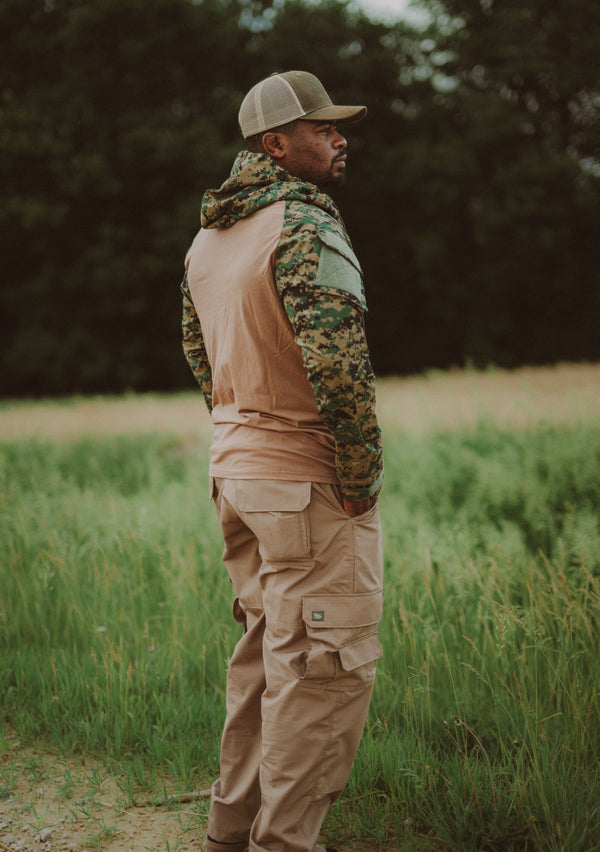 MARPAT Brown Chest Hooded Combat Shirt
