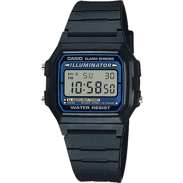 Casio Men's Classic Digital Illuminator Black Resin Watch - F-105W-1AQ