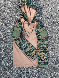MARPAT Brown Chest Hooded Combat Shirt