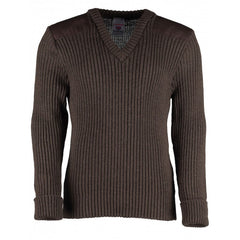TW Kempton York Woolly Pully Vee Neck Sweater with Patches