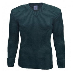 TW Kempton York Woolly Pully Vee Neck Sweater with Patches