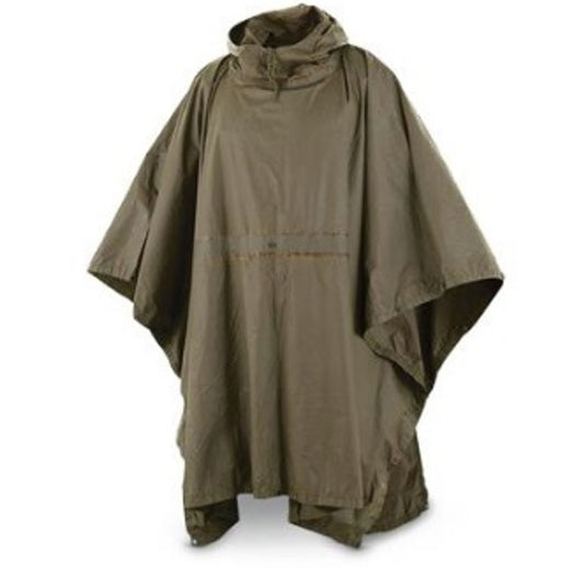 GERMAN OD WET WEATHER PONCHO USED
