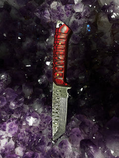 A 2. Titan Diver - Damascus steel/ EDC / cherry wood TD-275