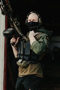 Olive Drab Green Hooded Combat Shirt