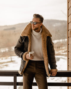B-3 Sheepskin Longcoat Bomber
