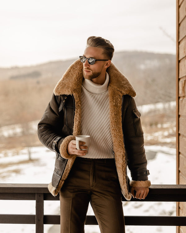 B-3 Sheepskin Longcoat Bomber