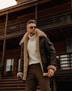 B-3 Sheepskin Longcoat Bomber