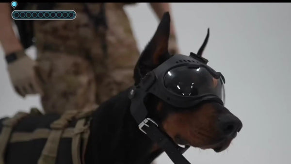 ATUBAN Tactical K9 Helmet for German Shepherd and Malinois - Adjustable Dog Helmet Removable Ear Guards,for Breed Working Dogs