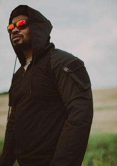 Black Hooded Combat Shirt