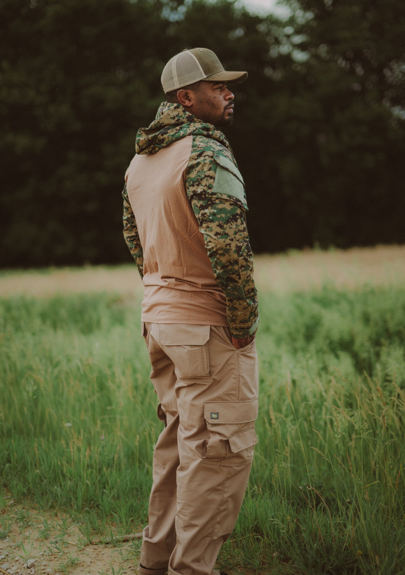 MARPAT Brown Chest Hooded Combat Shirt