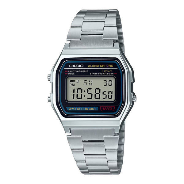 Casio Men’s Vintage Digital Stainless Steel Watch Silver - A-158WA-1R